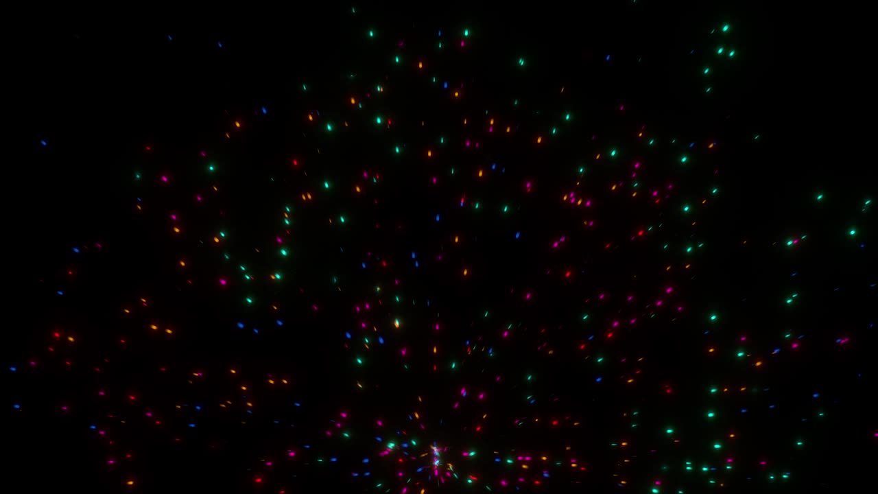 la materia negra absorbe las partículas multicolores. animación en 3d