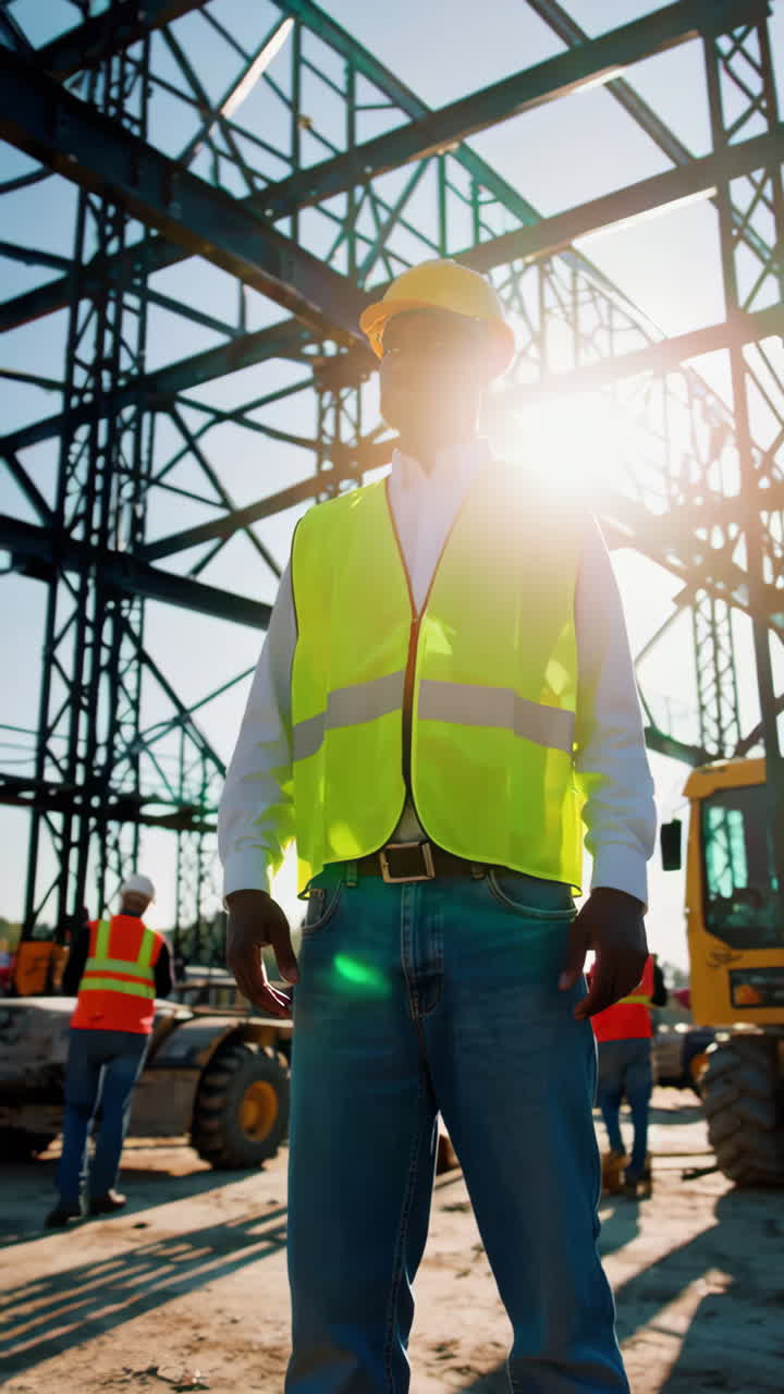 trabajador de la construcción en el sitio