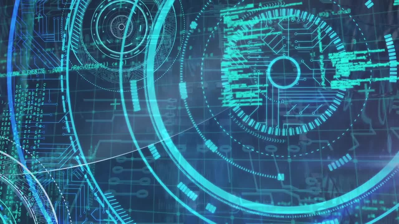 Animation of scopes scanning over circuit board elements