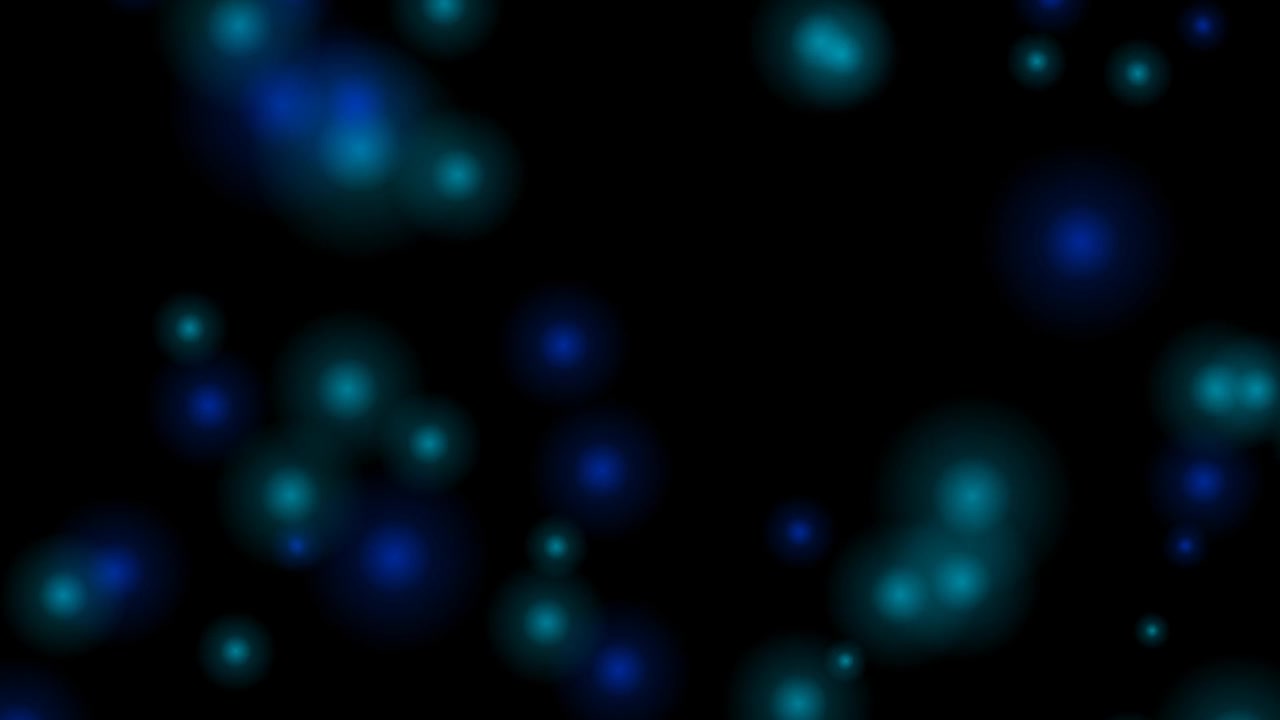 Abstract Motion Background with Floating Blue and Cyan Glowing Orbs