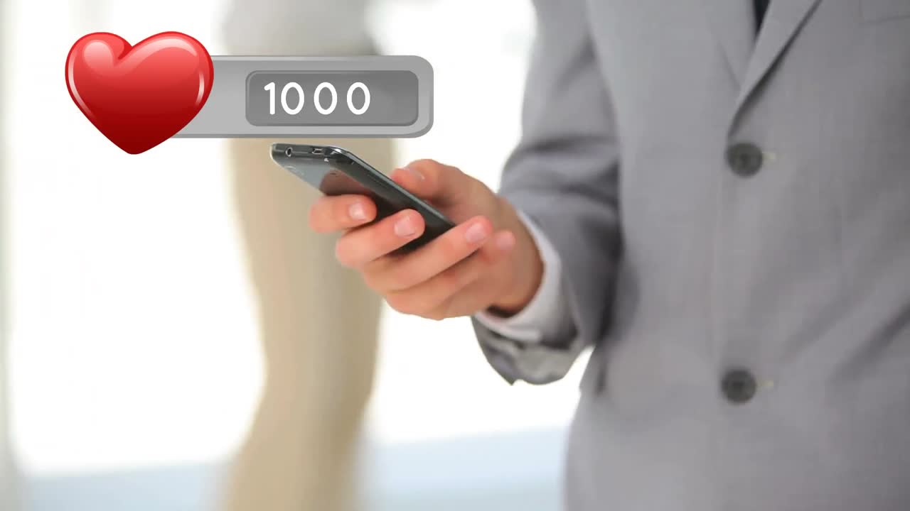 사업가 가  ⁇ 드폰 으로 타이핑 하고 있다