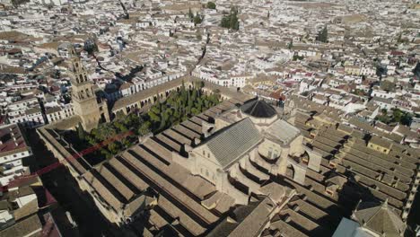 iconic mosque-cathedral of cordoba - unesco world heritage site; aerial