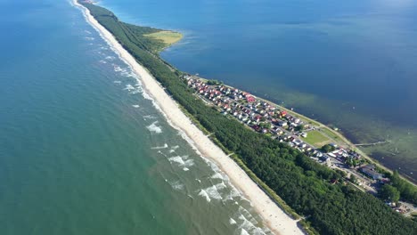 plaża w pięknym mieście chałupy w polsce