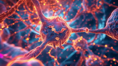 abstract microscopic view of neural network