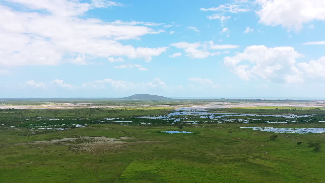 vista aérea del paisaje de la sabana australiana