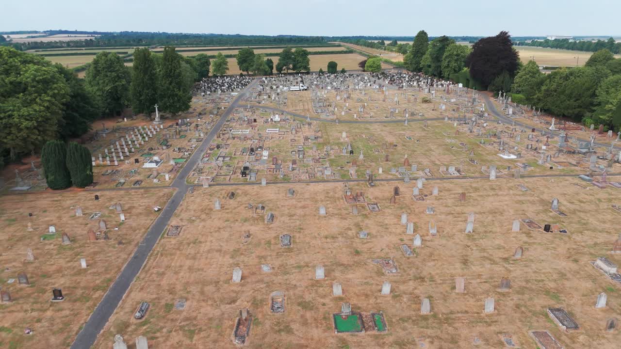 Graveyard cemetery resting place Newmarket city outskirts England United Kingdom