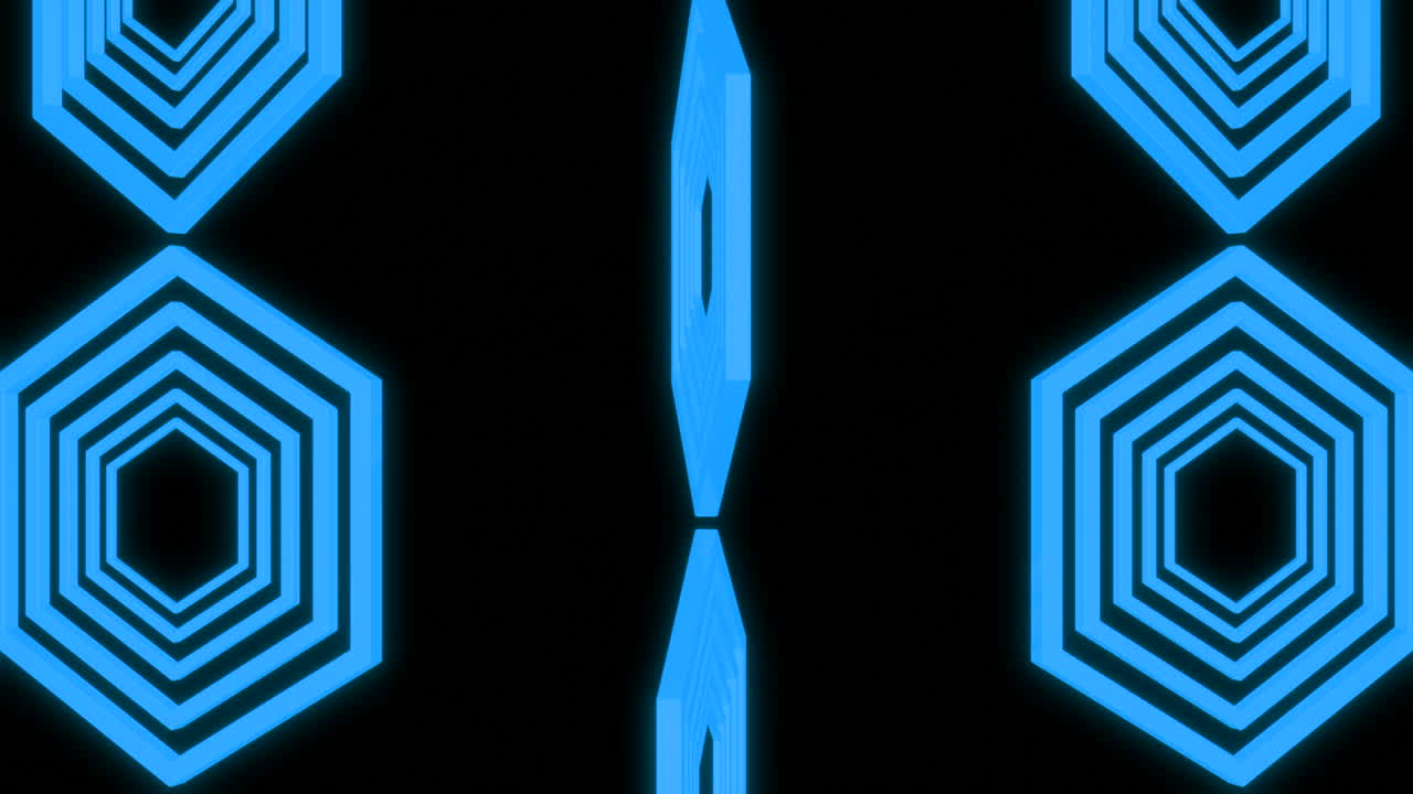 Abstract Glowing Hexagon Pattern