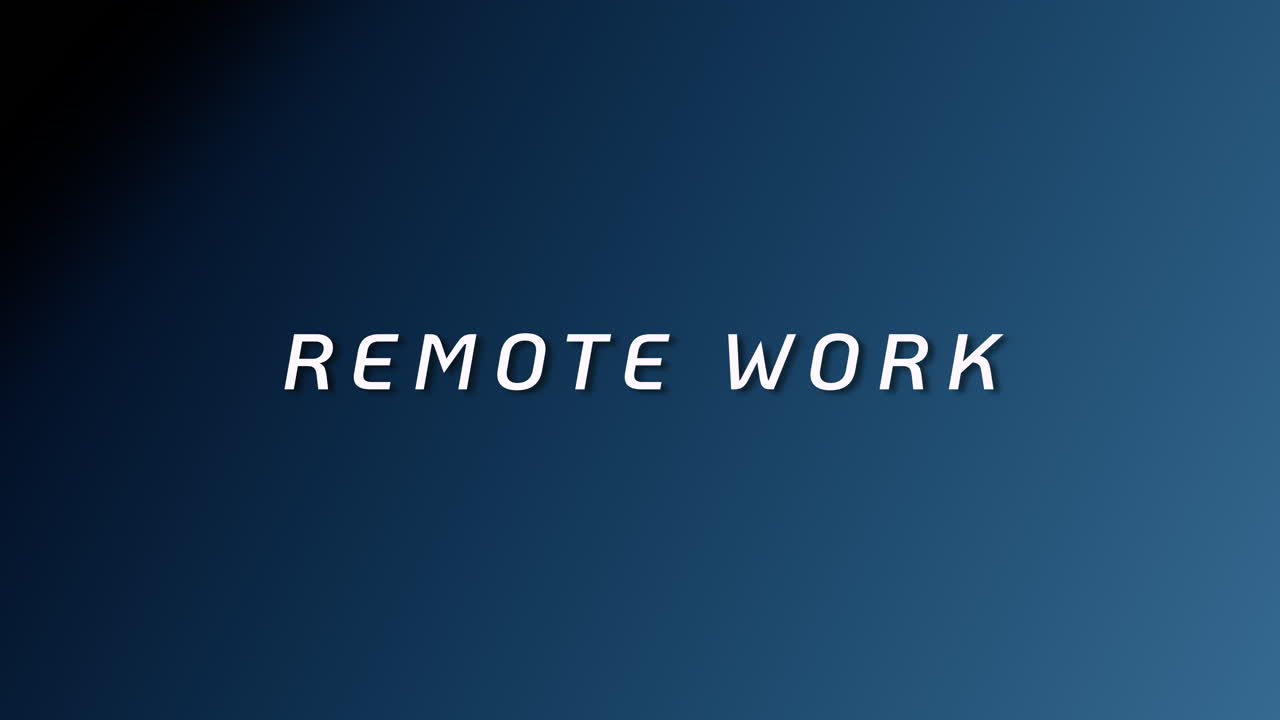 Dynamic motion graphic showcasing remote work trends digital workspace modern office creative environment
