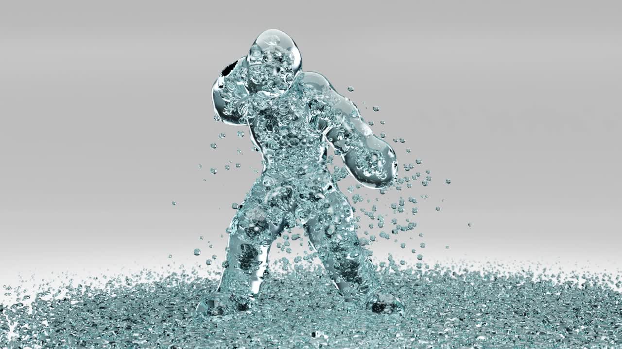 물 괴물 춤, 합 춤, 고립, 알파 채널, 3d 렌더링