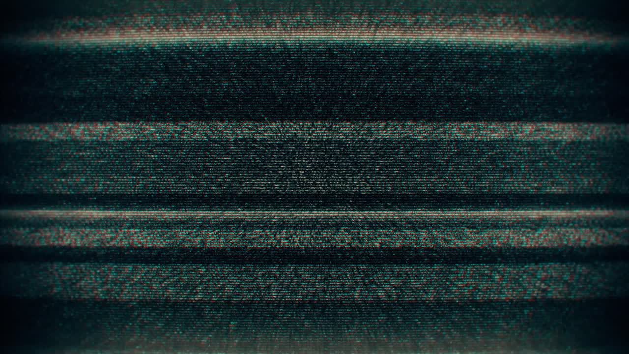 Vintage TV Screen with Glitching Static Noise
