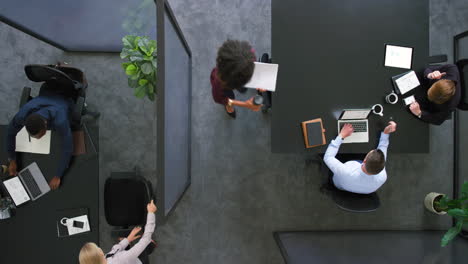 modern office workers in meeting
