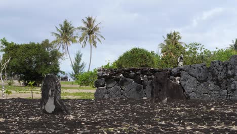taputapuatea marae, raiatea, society islands, french polynesia. shrine of ta'aroa.