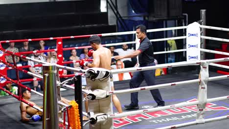 intense muay thai fight in krabi, thailand