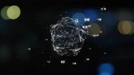 Animación-Del-Globo-De-Conexiones-Con-Procesamiento-De-Datos-Sobre-Puntos-Claros-Sobre-Fondo-Negro