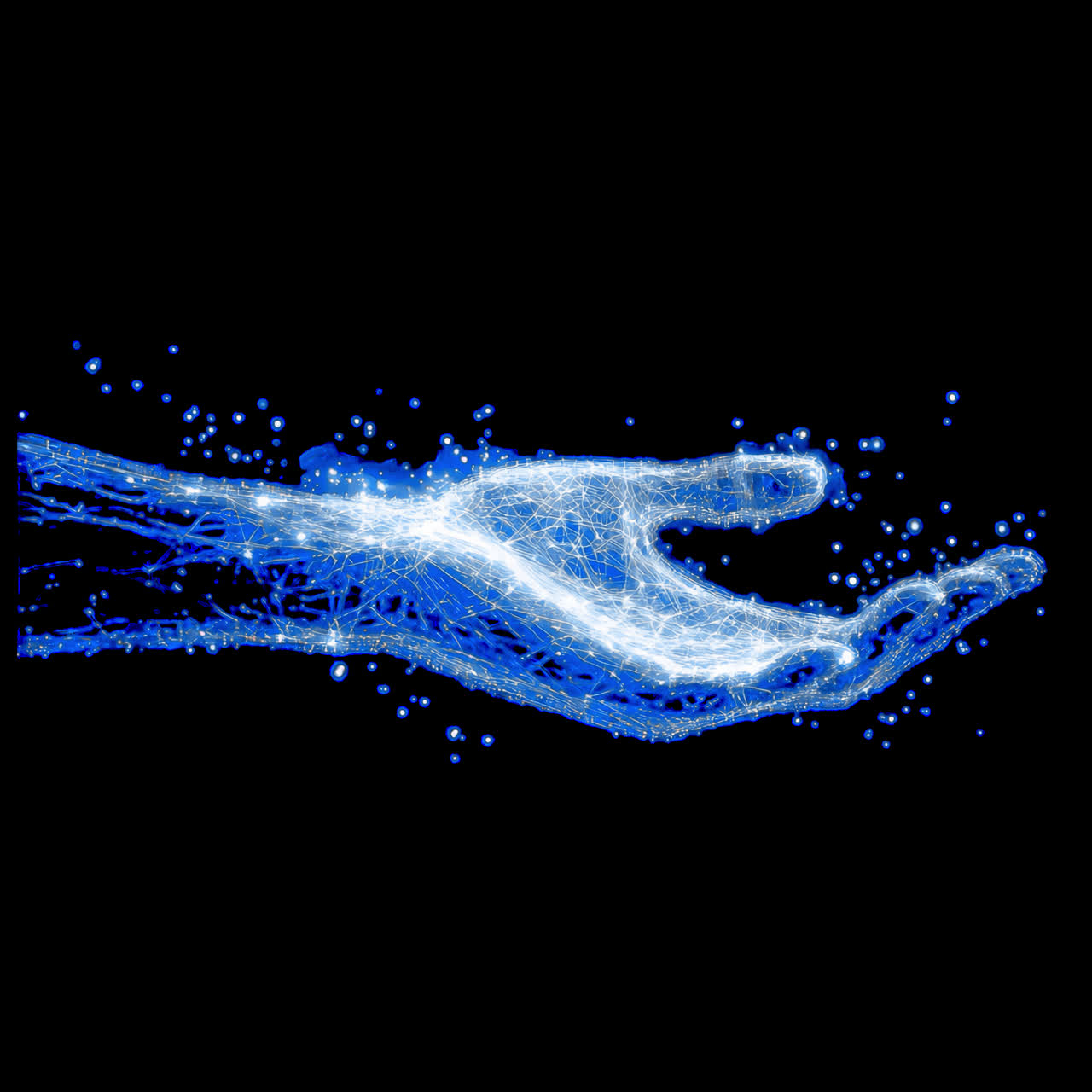 Futuristic digital hand illustration