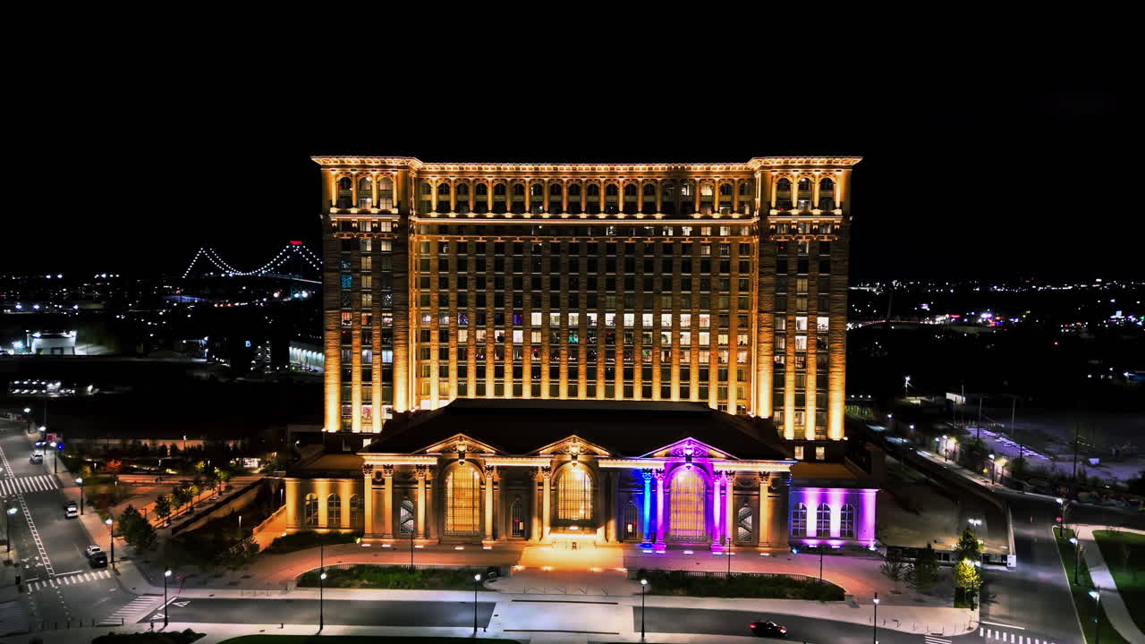 Stunning Night View of a Modern City Building