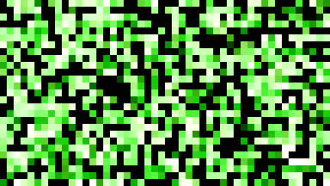 Animation-of-a-retro-screen-made-of-green-pixels-following-regular-patterns