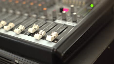 Professional-sound-and-mixing-desk.-Detailed-shot