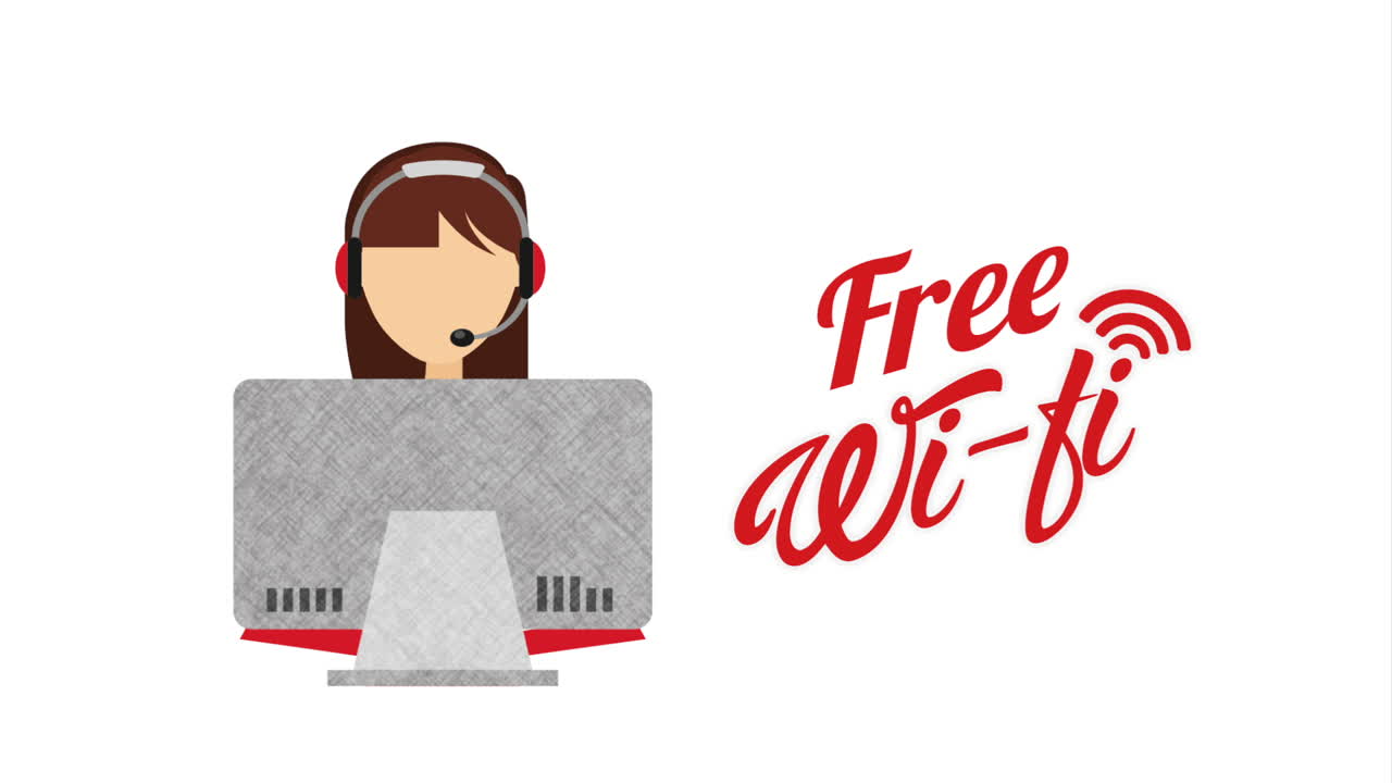 ilustración gratuita del punto de acceso wi-fi