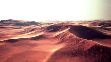 beautiful sunset over sand dunes of sahara desert in morocco