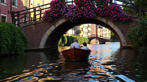 romantic boat ride through venetian canals