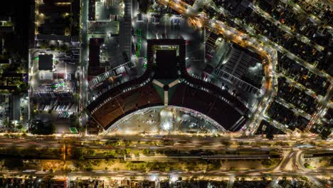 aerial timelapse of central del norte bus station in mexico city