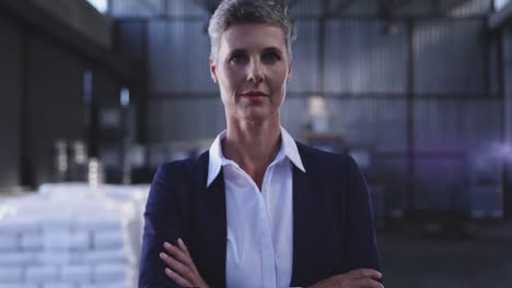 portrait of a female warehouse manager 4k