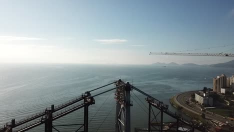 amazing drone footage of the hercilio luz bridge at florianópolis, brazil