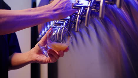 bartender pouring beer