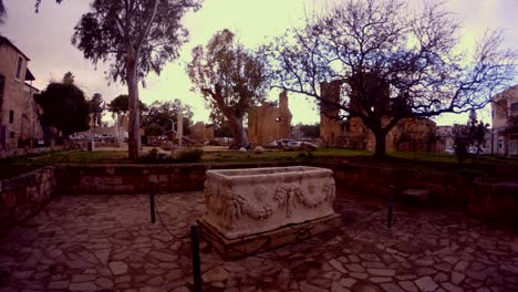 antique sarcophagus and lala mustafa pasha mosque st nicholas cathedral