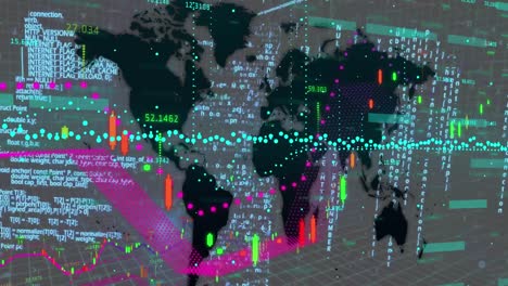 Data-processing-against-World-map-in-background