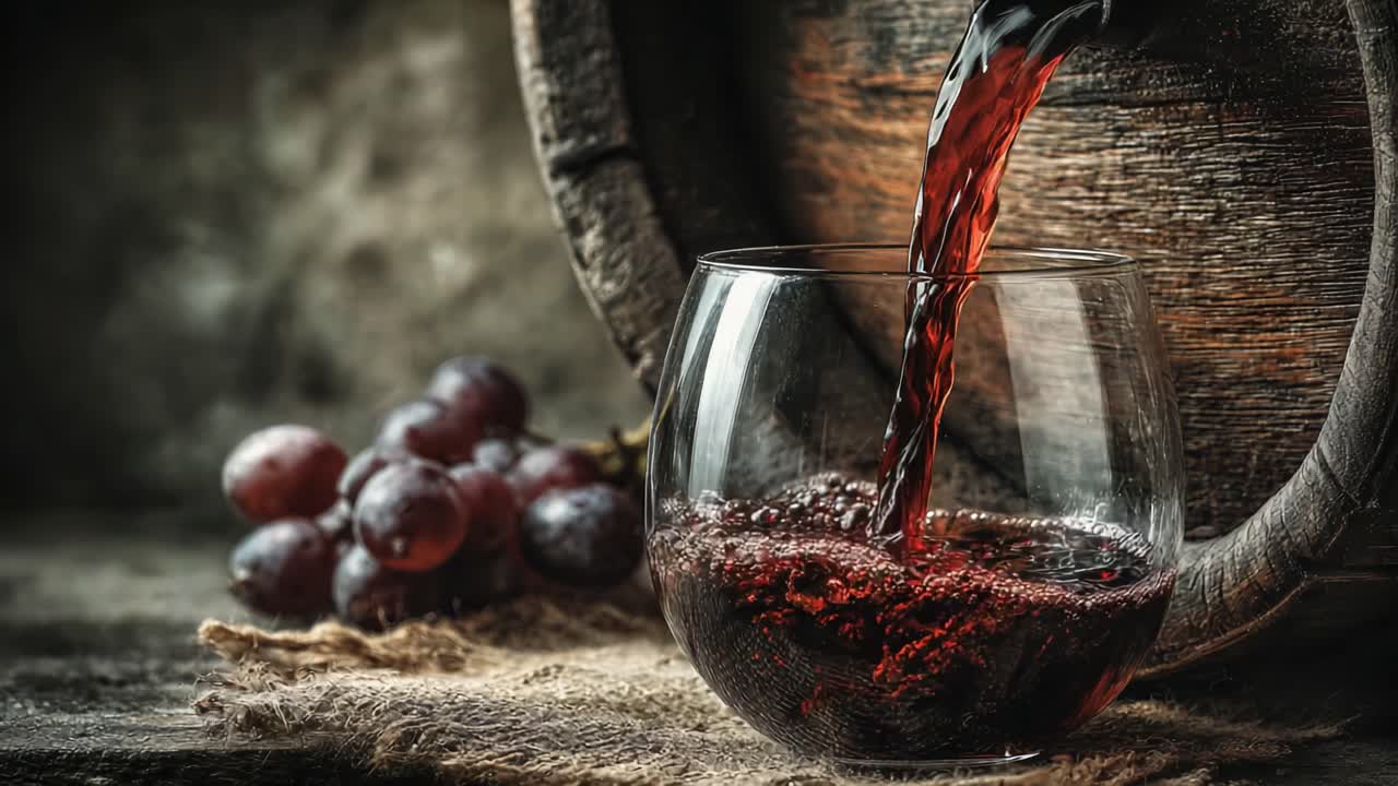 Un viaggio affascinante nel mondo del vino: scopri la trasformazione, da quando viene versato in un bicchiere a quando si adagia perfettamente tra l’uva e il legno