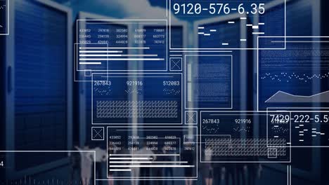 animation of data processing over computer servers