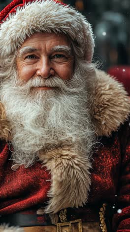 santa claus sitting comfortably during a festive holiday season