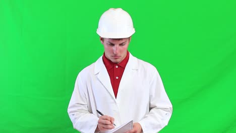 male carrying out quality inspection