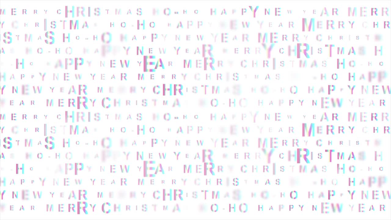 New Year and Christmas shiny holographic motion background