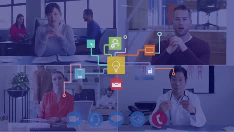 Interfaz-Digital-Con-íconos-En-Pantalla-Con-Personas-Hablando-En-Videollamada