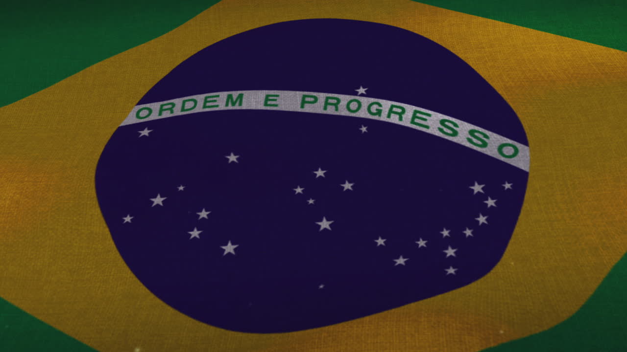Brasiliens vajende nationalflag