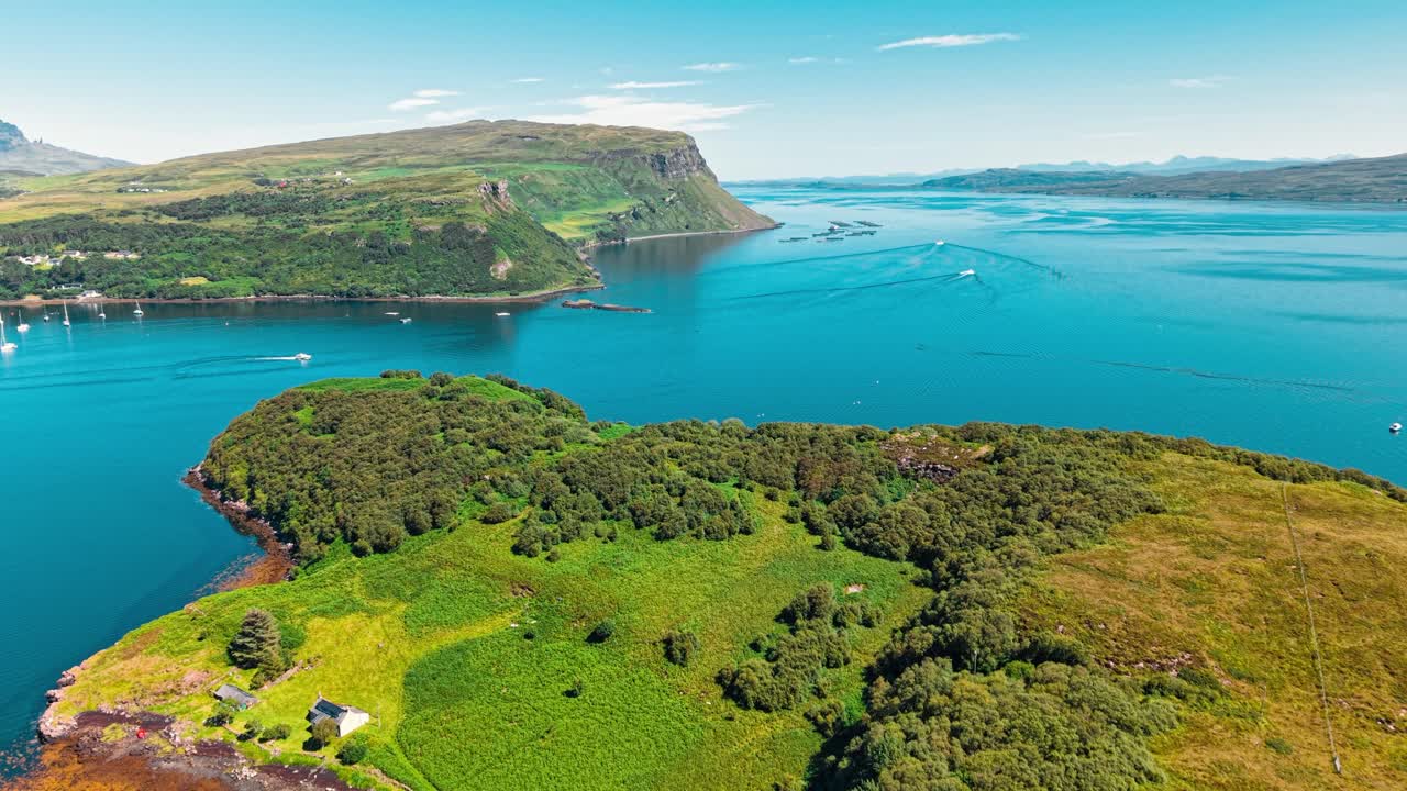 Aerial view of the Isle of Skye, Scotland