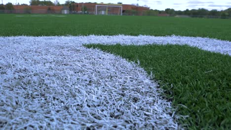 Panning over numbers in American Football field.