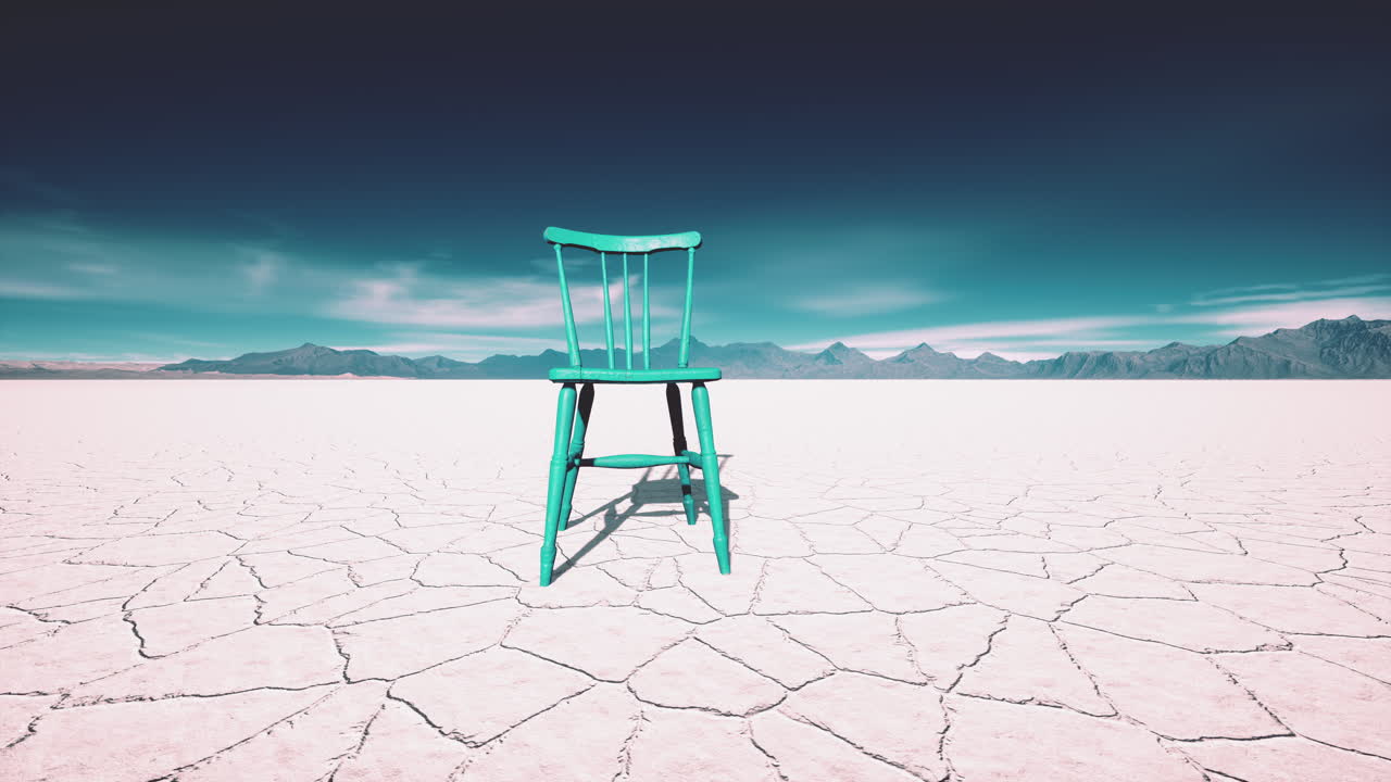 소금 호수 에 있는  ⁇ 은 나무 의자