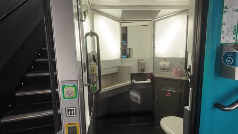 clean toilet on european train