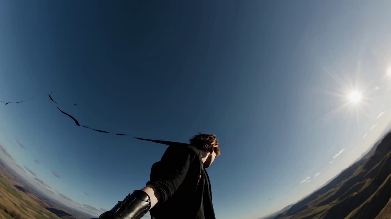 falconería en las montañas