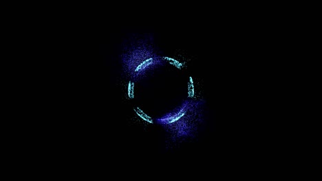 tecnología abstracta fondo de esfera azul hecho de líneas y puntos animados, partículas. modo de mezcla