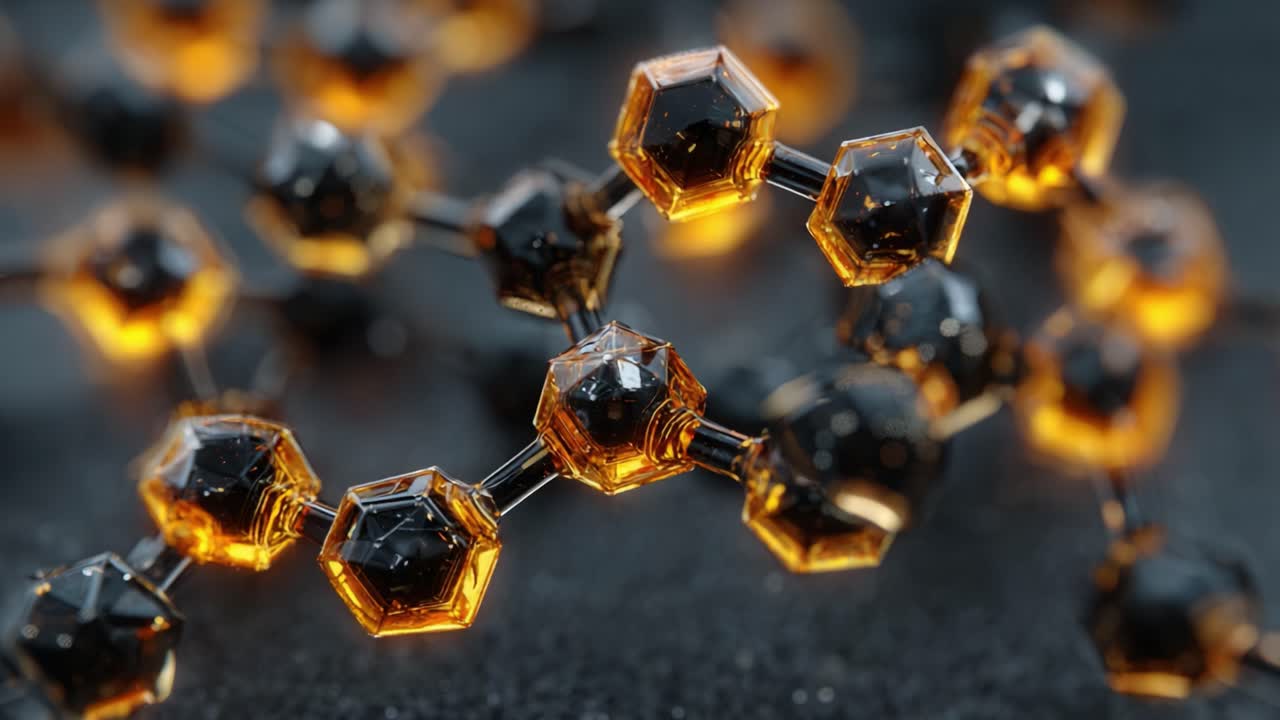 Exploring the Intricate Structure of Organic Molecules: A Close-Up View of Hexagonal Carbon Assemblies in a Molecular Framework