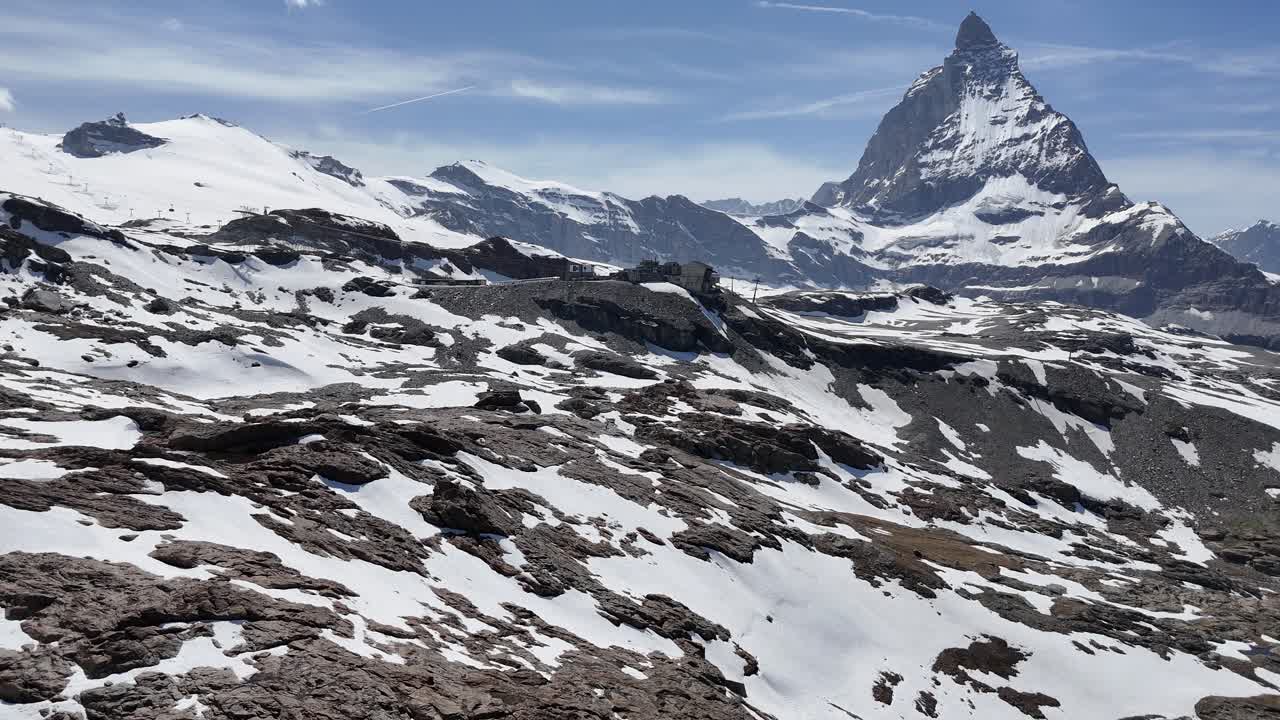 Majestic Matterhorn Peaks Stunning Aerial Drone View of the Swiss Alps