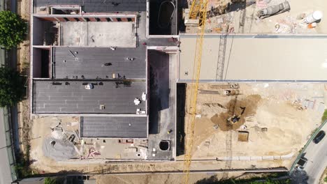 workers on the building construction