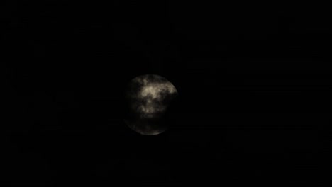 clouds moving revealing the moon nighttime sky, maffra, gippsland, victoria, australia