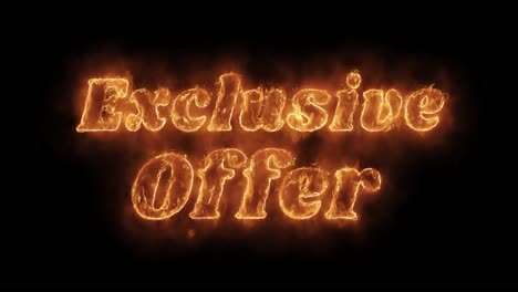 exclusive offer word hot animated burning realistic fire flame and smoke seamlessly loop animation