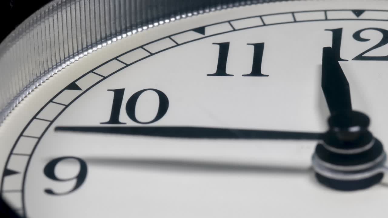 black metal classic alarm clock time lapse